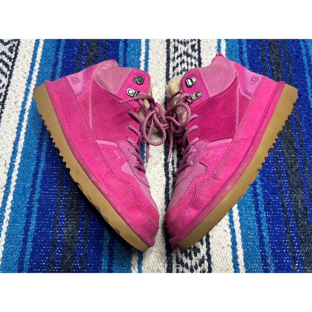 UGG Australia Girls Highland Hi Heritage Boots Suede Pink Size 5